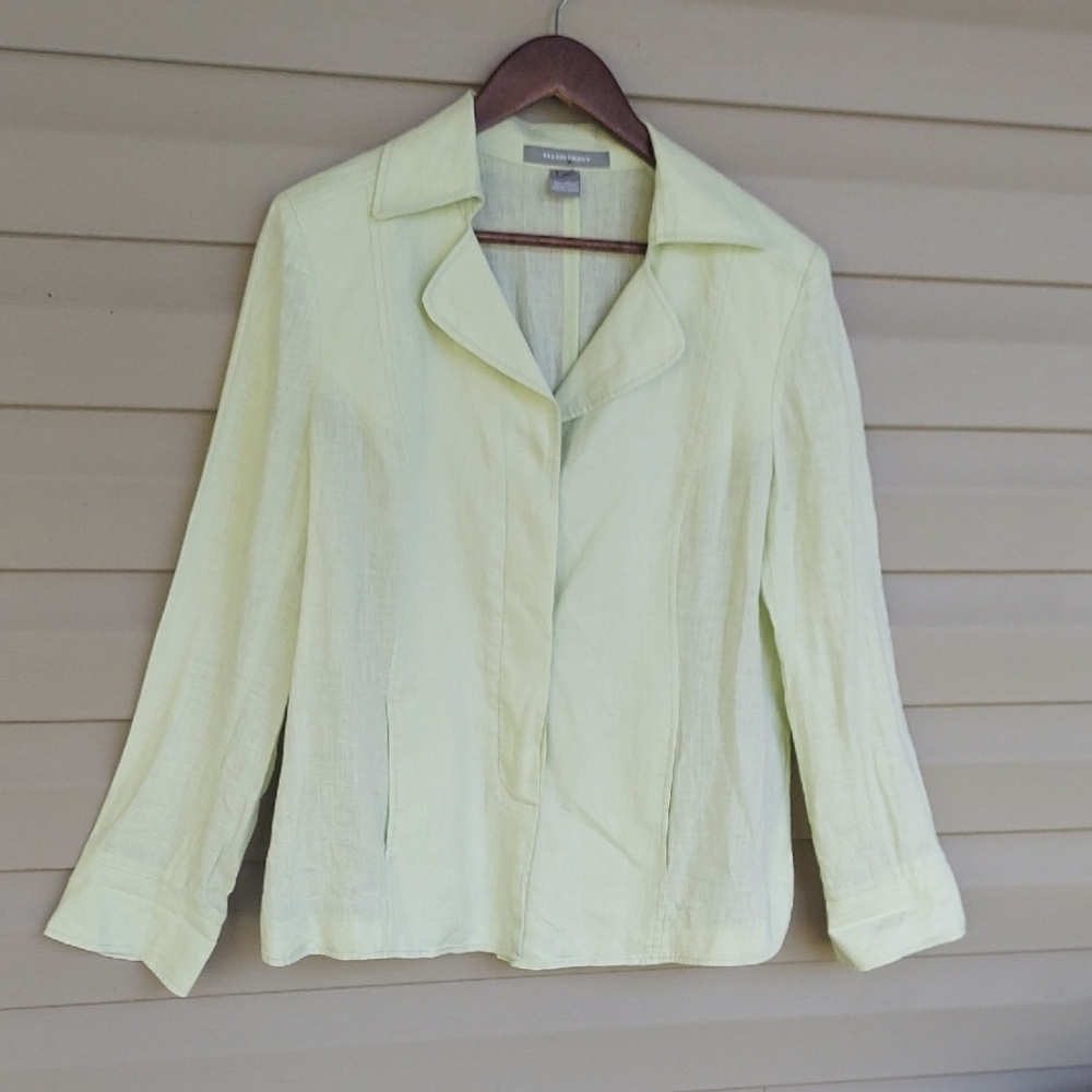 NWOT Ellen Tracy Soft Linen Blazer